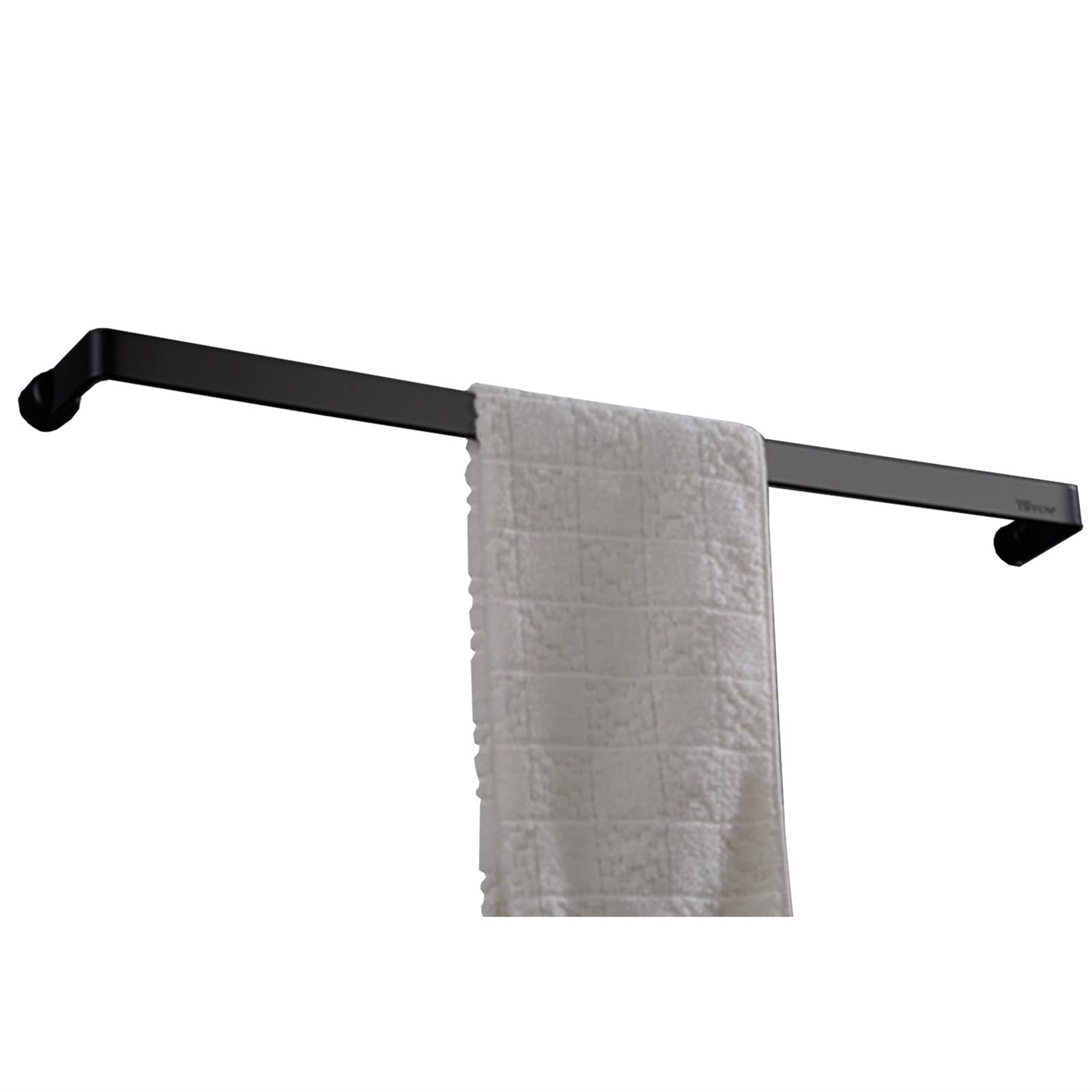 NEECS Porte-Serviettes en Acier Inoxydable à Tige Unique, Porte-Serviettes Mural pour matériel de Salle de Bain et Cuisine 50 cm/60 cm/70 cm, Finition Noire polie (Taille : 27,6 Pouces/7