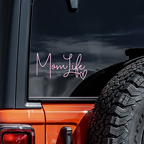 Mom Life Decal Vinyl Sticker Auto Car Truck Wall Laptop | Soft Pink | 6" X 3" #TOP13