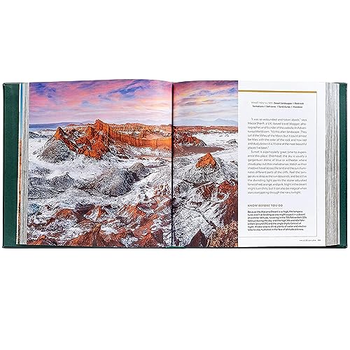 Graphic Image 100 Hikes of A Lifetime - Stunning Imagery, Practical Tips, and Suggested Itineraries, Handbound In Green Bonded Leather Hardcover - Made In The USA (8.75 x 8.75 - 400 Pages)