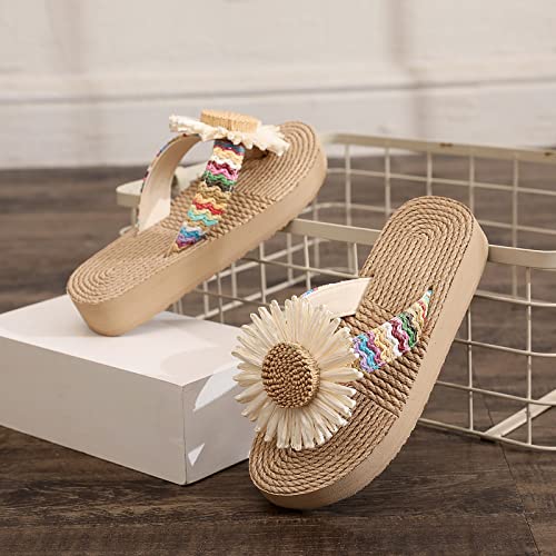 Fashion Summer Children Girls Shoes Thick Soled Colorful Flip Flops Sunflower Light And Swim Shoes for Kids4