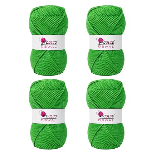 Image of Brilon Acrylic Hand Knitting Yarn Balls Pack of 4 (50g Each) -Soft Wool Yarn for Knitting, Craft, DIY Projects, Sweaters, Scarves, Multicolor Wool Thread for Home Use (Sea Green)