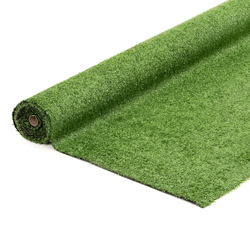 SPRINGOS Gazon artificiel, 5 x 2 m, 10 mm, tapis de jardin, résistant aux UV, avec trous de drainage, gazon artificiel dense, extérieur, pour balcon,...