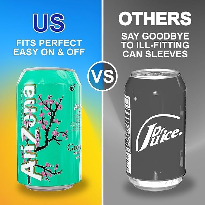 Miniatura 2 de Cubiertas para latas de cerveza Skywin de silicona que parecen refresco - 12 onzas (355ml), cubiertas reutilizables y duraderas para latas de soda,