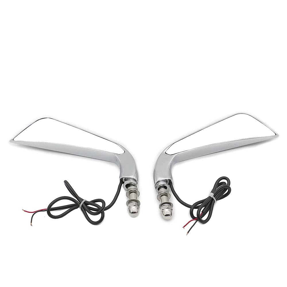 Rétroviseur Moto Harley Cross Bones en Aluminium CNC Noir avec Clignotant Led Dynamique