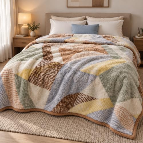 Image of ABRAZO Dreamy Wrap Mink Blanket for Double Bed | 570 GSM 3 Kg Single Ply | Ultra Soft Warm Blanket for Winter & AC Room | Quilt /Comforter /Dohar | 220 x 240 Cm