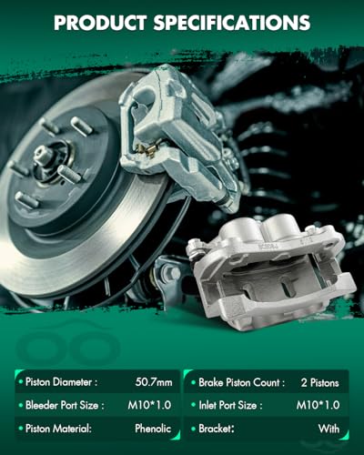 Image of SCITOO Front Left Brake Caliper with Bracket 19B3339 Compatible for Infiniti for QX56 2007-2013,for Infiniti for QX80 2014-2022,for Nissan for Armada 2006-2015 2017-2022