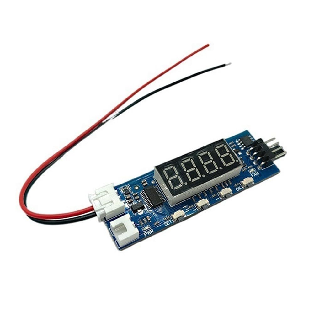 UDSKNV[KSL Temperature Control Governor Module 4-Wire DC 12V 3A PWM Fan Speed Controller RPM/° C Display for FPV RCDrones