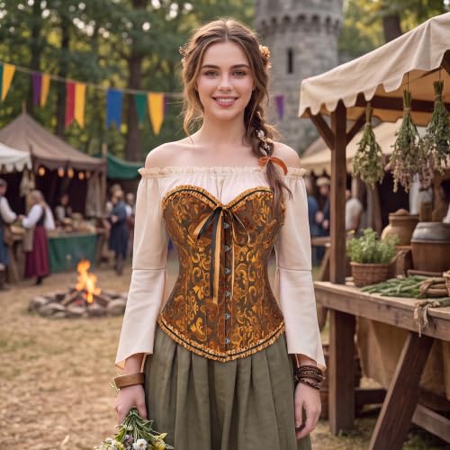 Image of frawirshau Women's Overbust Costume Corset Renaissance Victorian