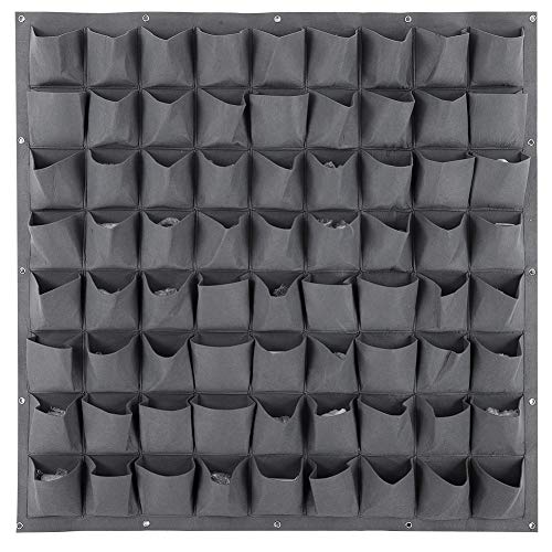 Lybunair Indoor Outdoor Garden Vertical Wall Hanging Planter with 72 Pockets Plant Growing Bags