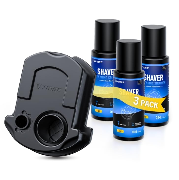 Image of 2026 New Reusable Cartridge with 3 Pack Cleaner Refill, 21 Month Supply Compatible with Braun CCR Clean & Renew, Eco-Friendly Shaver Cleaning and Care Solution Kit