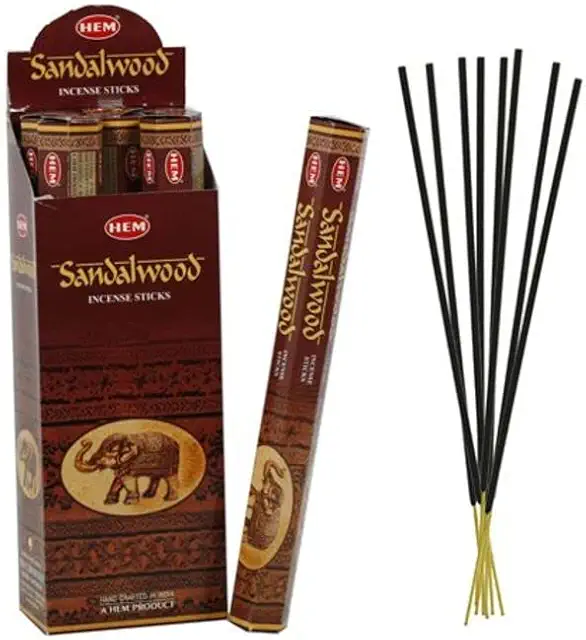 Encens Bois de Santal Noir Lot de 6 Boîtes - 120 Bâtons Fait Main