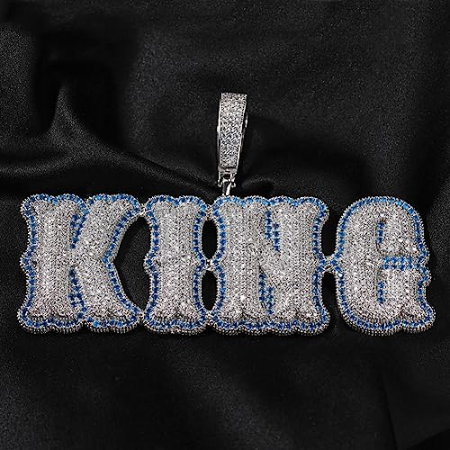 Custom Chain for Men Letter Necklace Iced Out Pendant Custom Name Necklace Personalized Name Plate Necklaces Hip Hop Name Chain for Rapper2