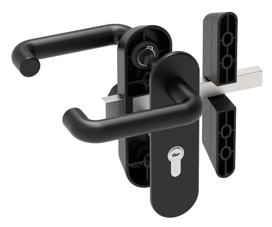 ARREGUI Duplex MMT7214 Sistema di Chiusura per Porte Cantina | Soluzione di Sicurezza Completa con Chiavistello Integrato e Cilindro | 5 Chiavi Incluse | per Porte da 72 mm