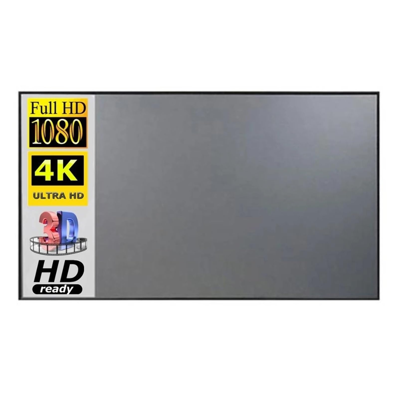 przenośny ekran Kurtynowy ekran projekcyjny 16:9, przenośna tkanina odblaskowa 3D HD(84 inch)
