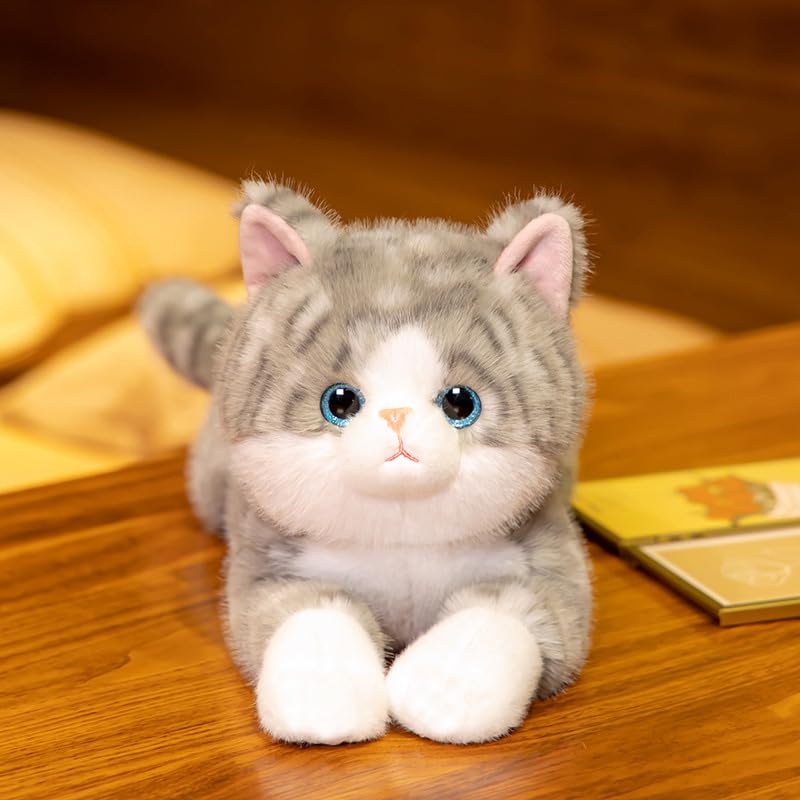 Leahaoe Large Weighted Stuffed Animals for Adults 2.2kg 65cm, Soft and Cuddly Gray Weighted Cat Plush, Realistic Cat Stuffed Animal - Image 3