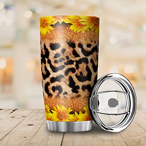 Taza térmica de acero inoxidable con diseño de girasol, 20 onzas, doble pared, aislado al vacío, taza de café de viaje… - Imagen 4