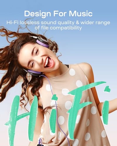 Image of Yoton MP3 Player with Bluetooth 5.2, Expandable to 64GB, Mini Size, HiFi Music, with Sports Clip, FM Radio, Includes Headphones, White(No Built-in Storage No TF Card Included - Insert Card to Use)