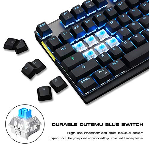 MOTOSPEED 2.4GHz Wireless/Wired Mechanical Keyboard 87Keys Led Backlit Blue Switches Type-C Gaming Keyboard for Gaming and Typing,Compatible for Mac/PC/Laptop - Thumbnail 2