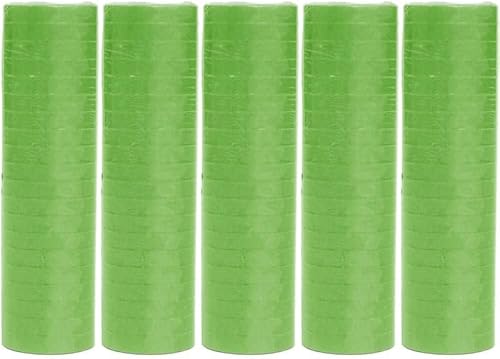 Serpentinas de papel multicolor para decoración de fiestas de cumpleaños o bodas, juego holográfica, unidades: 5 unidades, color verde claro