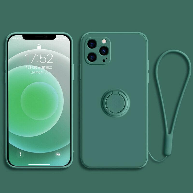 Coque iPhone 17 Pro silicone vert minuit coque arrière rigide