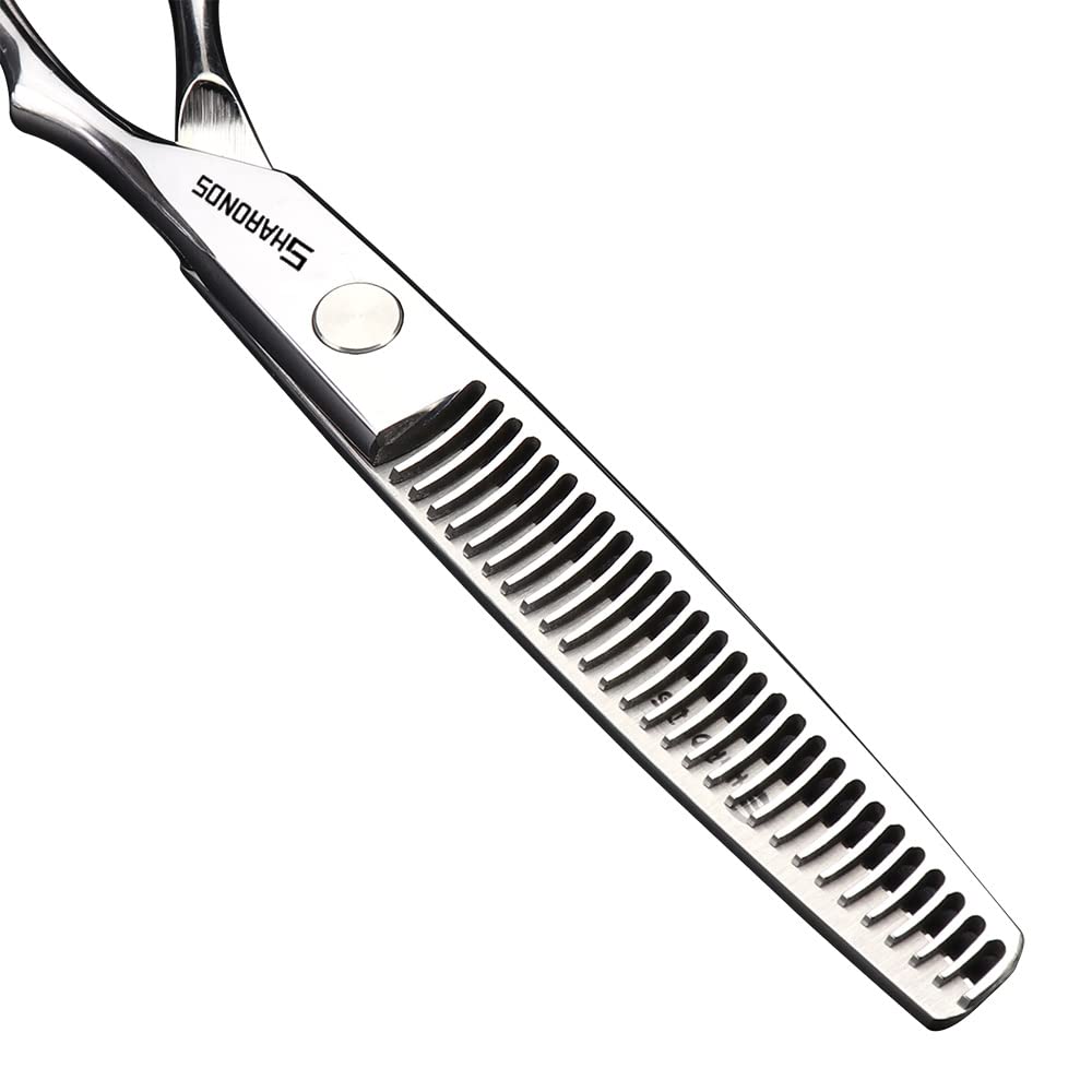 Tagliacapelli professionali Sharonds da 6 pollici, forbici sottili in acciaio inossidabile, forbici efficienti.(Forbici da diradamento da 6 pollici-A)