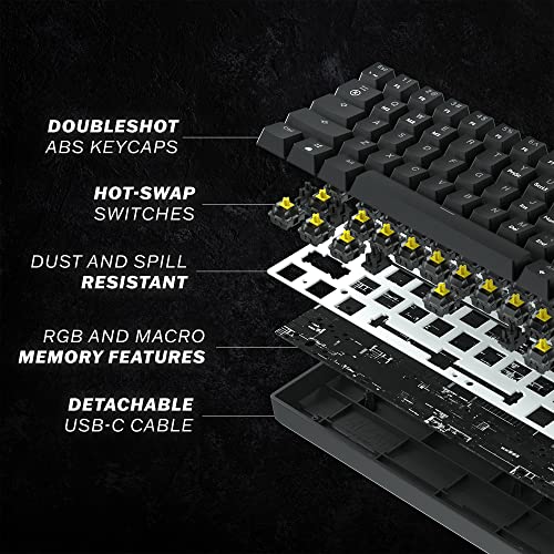 image for HK GAMING GK61 Mechanical Gaming Keyboard 60 Percent | 61 RGB Rainbow 