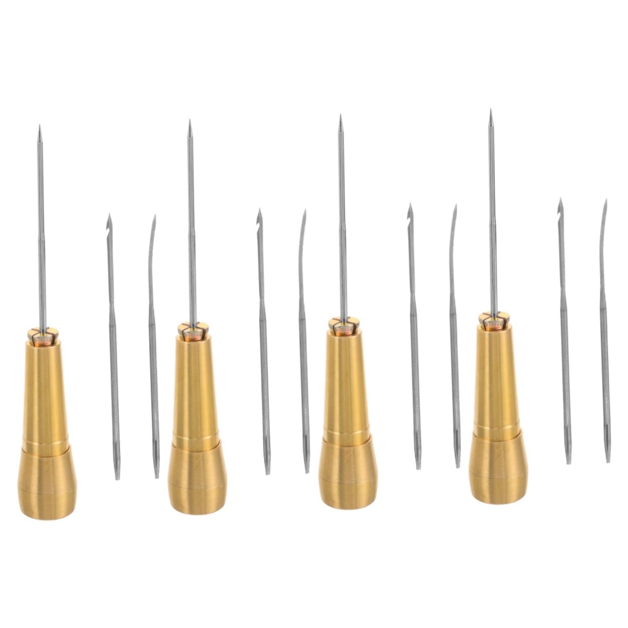 ARTIBETTER 4 Sets Handle Sewing Awl Lightweight Repair Tools for Shoes Professional Sewing Sets for Hand Stitching