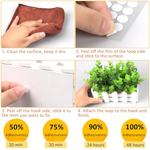 Klettpunkte Selbstklebend, 10mm/20mm Klettklebepunkte Self Adhesive,Stark Dots Klett Klebe Punkte,Rund Klettverschluss Punkte Selbstklebend Für Schule Handwerk Lernmaterial,Stoff, Diy Weihnachtsk