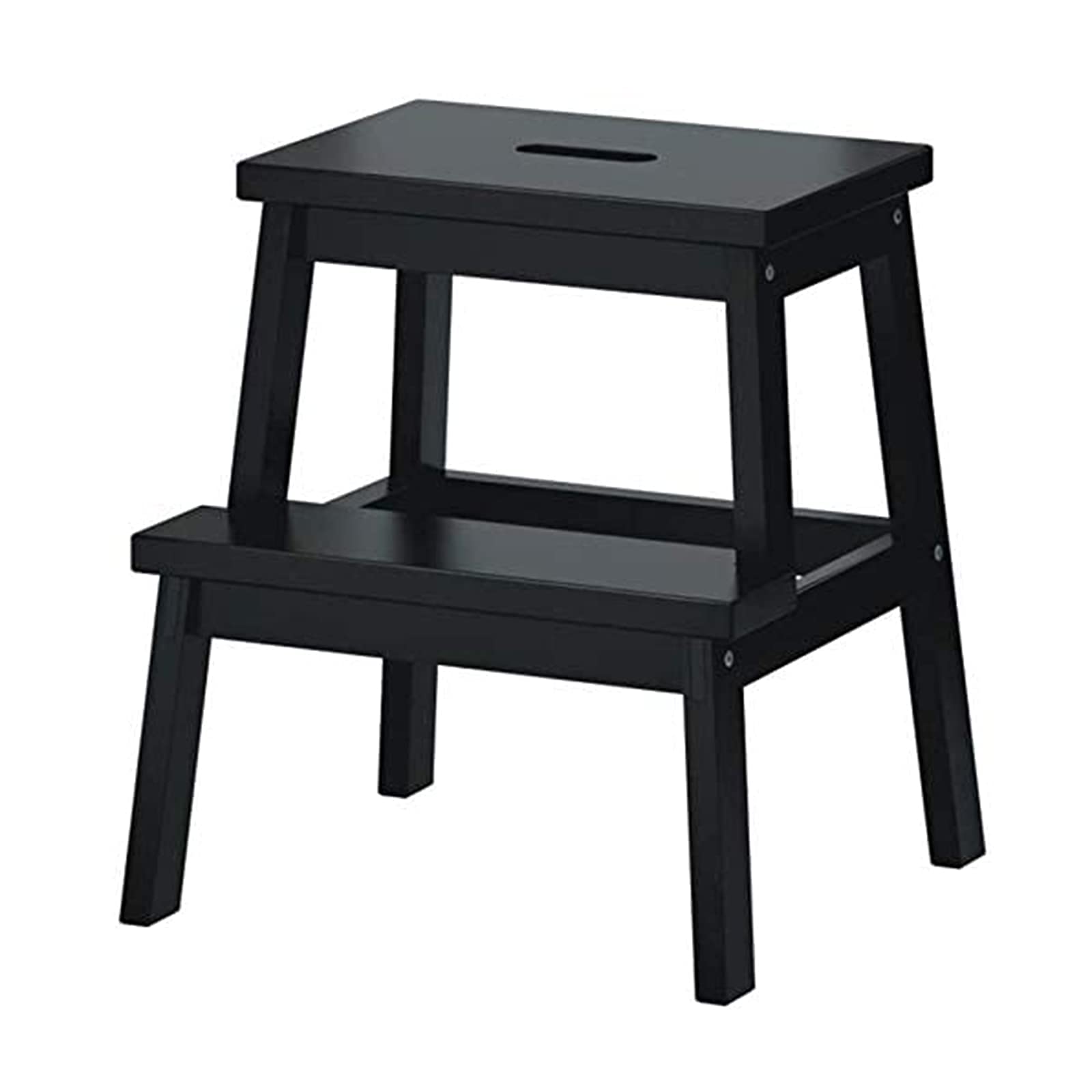 Taburete de madera maciza DASHADAO plegable de 2 escalones para cocina y hogar