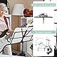 Elsrantor Notenständer & Tischständer 2 in 1, Music Stand Klappbar Stabil, Notenpult, Notenhalter aus Metall, Faltbares Metall-Stativ mit Tragetasche, für Kinder und Erwachsene, Schwarz