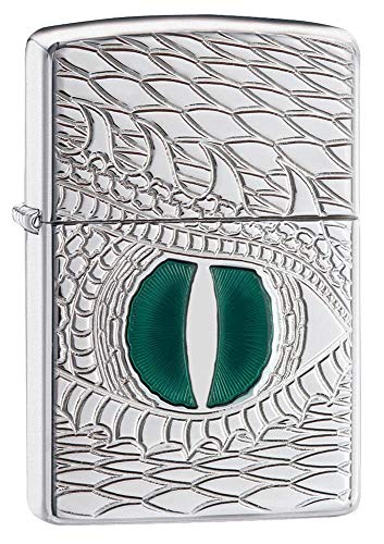 Encendedor Zippo Armor Ojo de Dragón Cromado miniatura 1