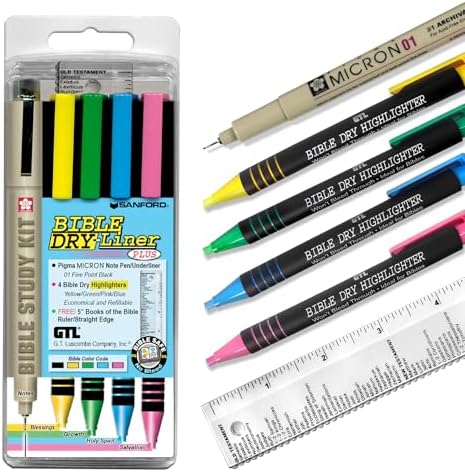 Ink Bleed Ruler Amazon.com : G.T. Luscombe Company, Inc. Bible Dry-Liner, Yellow, Green ...