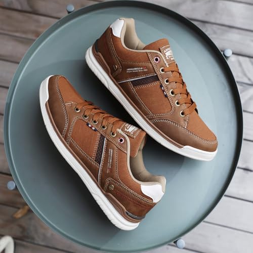 Image of ARRIGO BELLO Mens Casual Shoes Fashion Sneakers Breathable Comfort Classic Lace-Up Low Top Walking Shoes