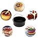 XL-Air-Fryer-Accessories-8-Inch, for AirFryer Accessory Set for 5.3QT - 5.8QT with Recipes Cookbook, Magnetic Cheat Sheets, Compatible with Gowise USA, Phillips, Power and Cozyna
