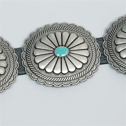 Versatile Carved Turquoise Buckle Waist Corset Women Girls Coat Dress Belt Shinning Waist Elastic Thin Belt4