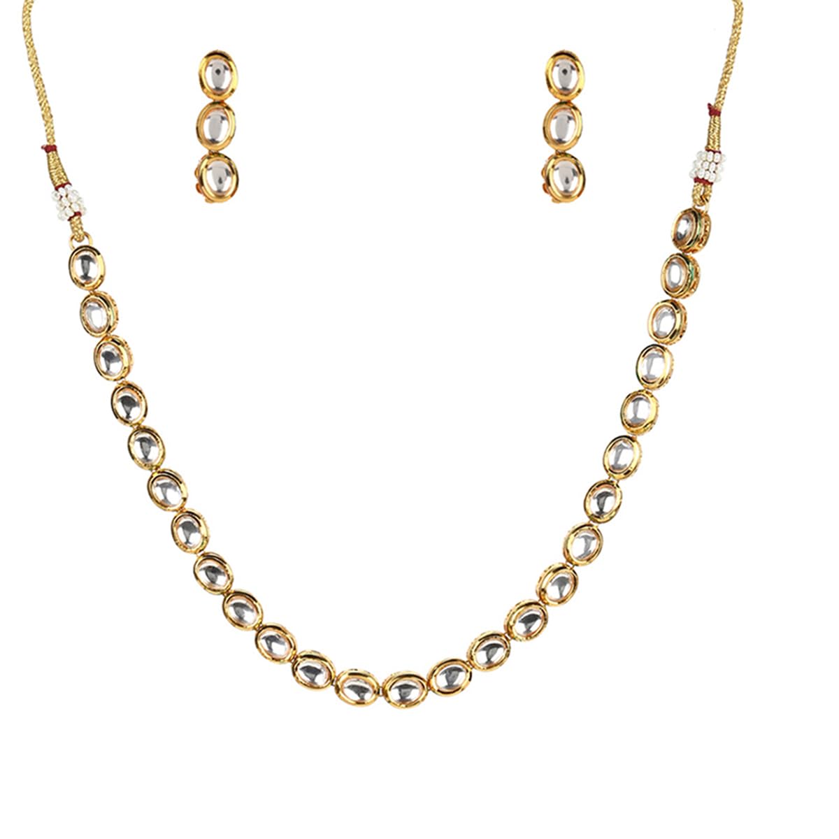 VOYLLA Kundan Gold plated Brass Necklace set (B0B31QMJXD) Amazon Price History, Amazon Price Tracker