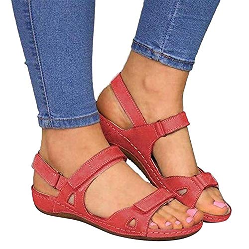 SmallPocket Sandalias Mujer Verano 2020 Cuña Planas Comodas Fiesta Impermeable Zapatos Casuales Puedes Caminar Fácilmente En La Playa Adecuado para Senderismo Al Aire Libre Y Caminar por La Playa