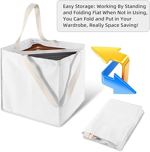Miniatura 2 de Hanger - Organizador para ahorrar espacio, bolsa de almacenamiento triangular con asas para armario, Tidier, lavandería, armario, tendedero