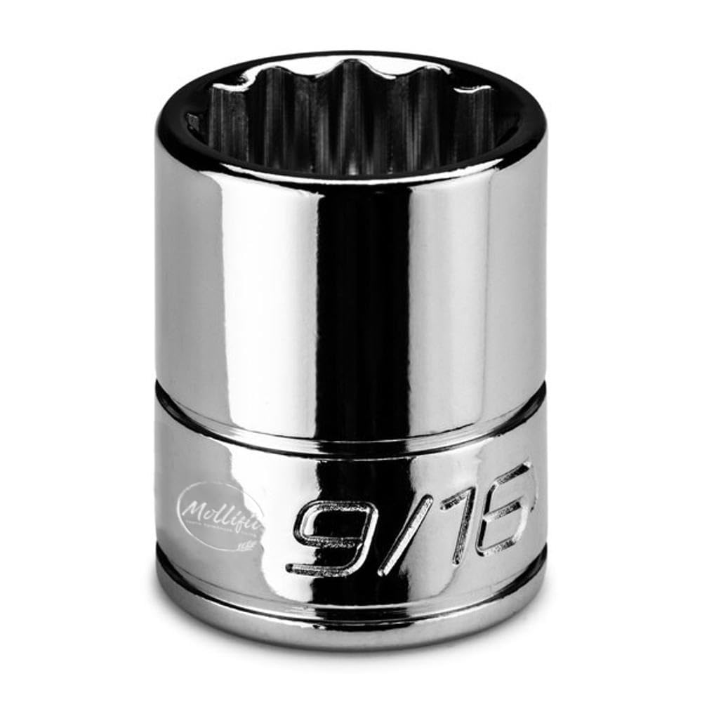 1/4 in Drive 9/16 in 12-Point SAE Shallow Socket, Mfr: CP16163-A