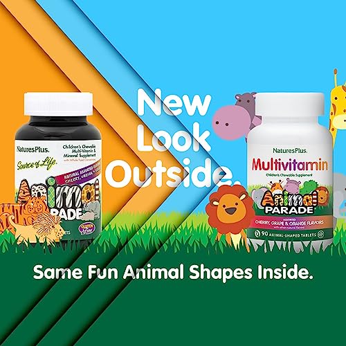 Nature's Plus Source of Life® Animal Parade® Multivitamin gemischter Geschmack 90 Kautabletten