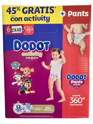 Caja Mixta con 96 pañales Activity Con Barrera STOP Fugas +(14-19kg) + 35 Pants Activity con ajuste 360º ANTIFUGAS 131 pañales en total