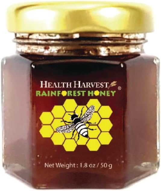 Tualang Red Honey 50g (TA 10+, Pollen Count 3.2M+, Pollen Variety 100+) Moderate Choice for Health Maintenance, Wild-ripening on 250ft Treetop, Raw, Unpasteurised, Unfiltered