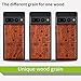 Carveit Wood Case for Pixel 7 Pro Case [Natural Wood & Black Soft TPU] Shockproof Protective Cover Unique & Classy Wooden Design Compatible with Google Pixel 7 Pro (Motherboard-Rosy)