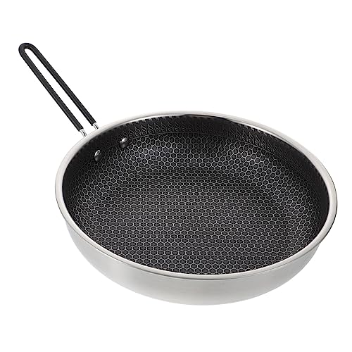 ULTECHNOVO 1 Pieza sartén sartenes antiadherentes cacerola antiadherente frigideira freidora pequeñas baking tray saltear inducción no maceta plegable de panal wok de nido de abeja planchar