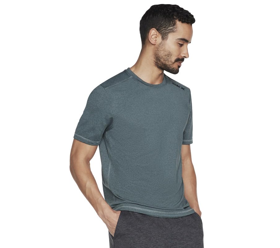 Image of Skechers Men Polyester Solid Regular Fit T-Shirt