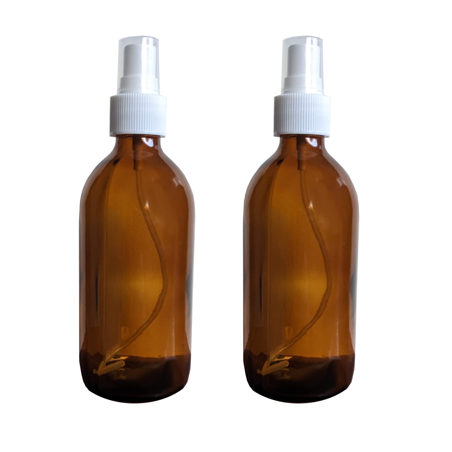 GIFTBASH Refillable Amber Colored Glass Spray Bottles, 200ml Each | Mist Spray Bottles | Aromatic Water Blend | Spray Bottle | Hand Sanitizers Bottle | Face Sprays | Travel Friendly, Pack Of (4)