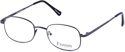 Fission 018 Eyeglasses|Clear Lens|Metal Frame|Size:53-20-140|Gunmetal
