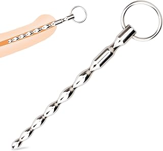 Penis Plug 5 Inches Adult Men Taper-Beaded Urethral Masturbation Rod Male Glans Pleasures Sex Toy (0.2 inch)