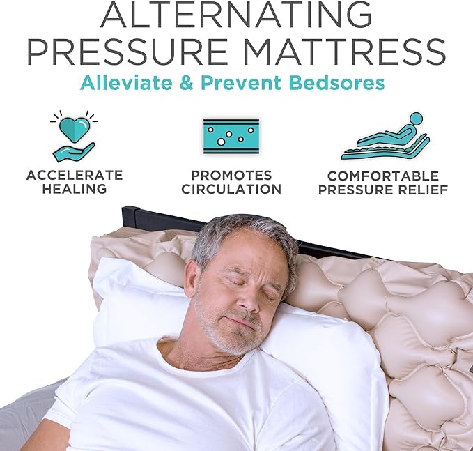 Image of MCP Healthcare Anti Decubitus Bubble Air Mattress for Patients Bed Sore | Inflatable Patients | Helps in Prevention of Bed Sores Anti Bedsore Mattress Pad (Brown)