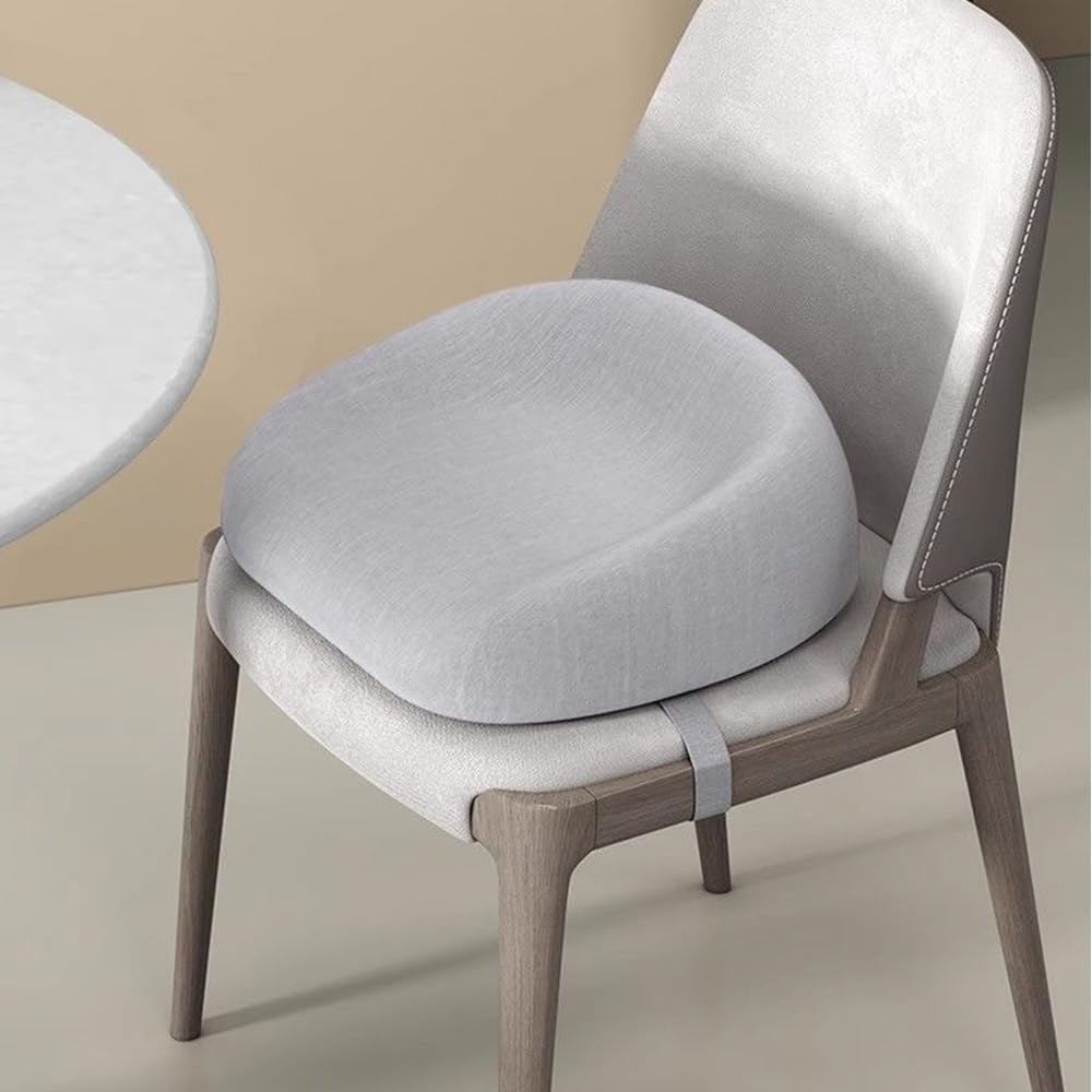 FANSU Cojín Alzador de Asiento para Niños, Algodón Silla Bebe Cojines Infantiles per Silla Comer con Cinturón, Desmontable Bebé Cojines Elevador Silla de Viaje (gris)